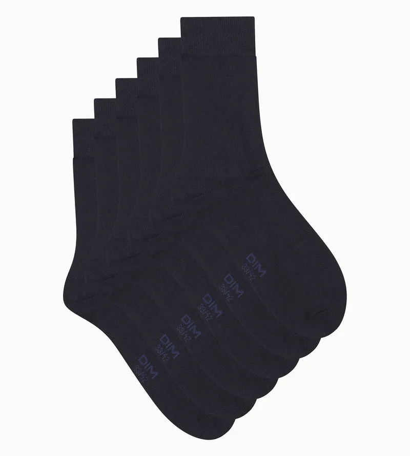 Packung mit 3 Paar Herrensocken aus Navy Blue Dim Cotton