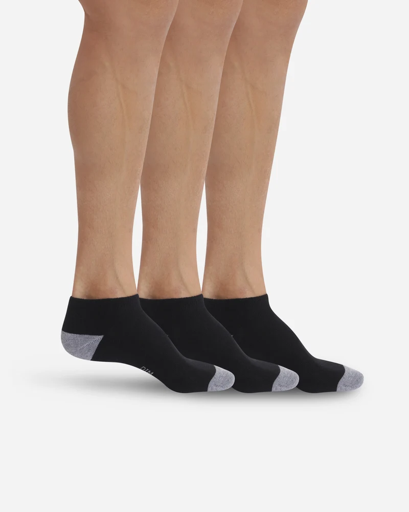 3er-Pack schwarz/graue Herren-Sneakersocken - EcoDIM