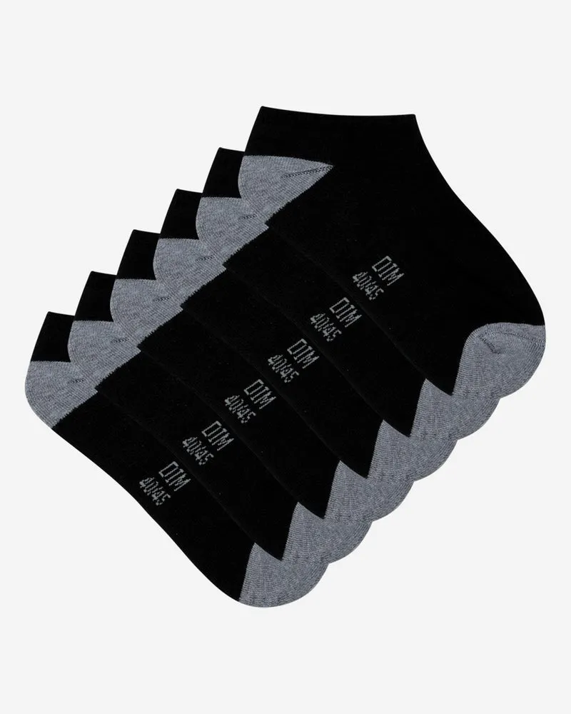 3er-Pack schwarz/graue Herren-Sneakersocken - EcoDIM