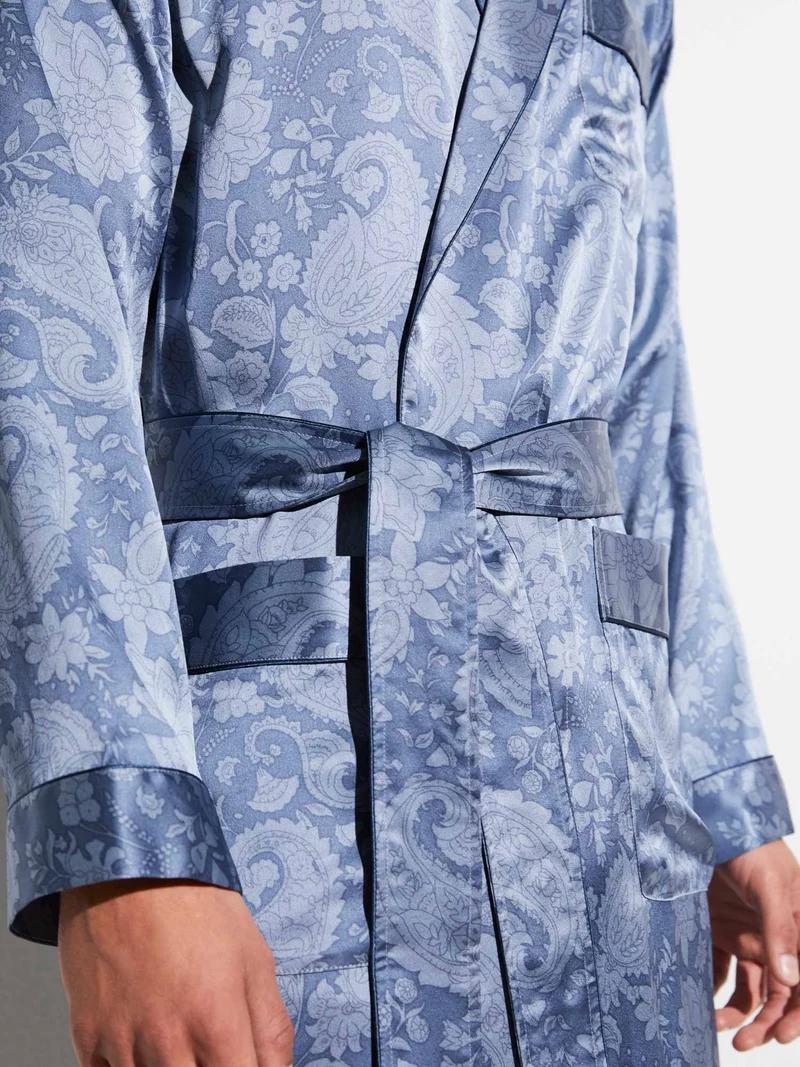 Morgenmantel, Robe Long, 6000 SILK NIGHTWEAR