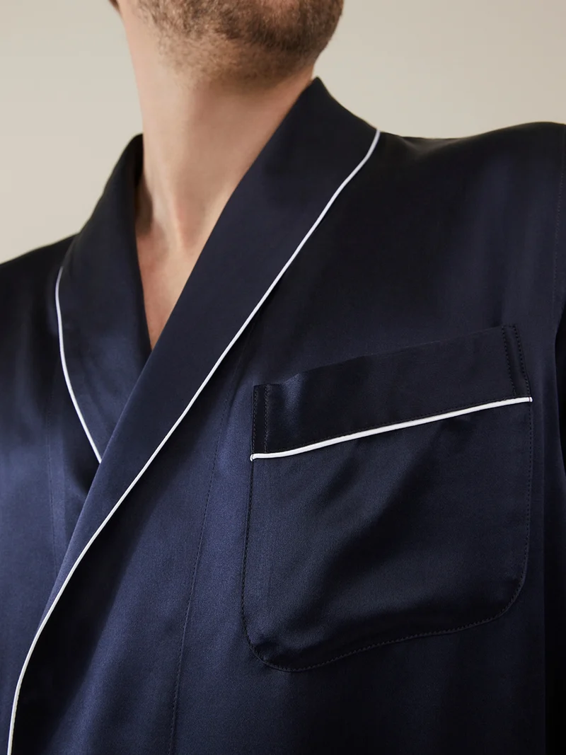 Morgenmantel, Robe Long, 6000 SILK NIGHTWEAR