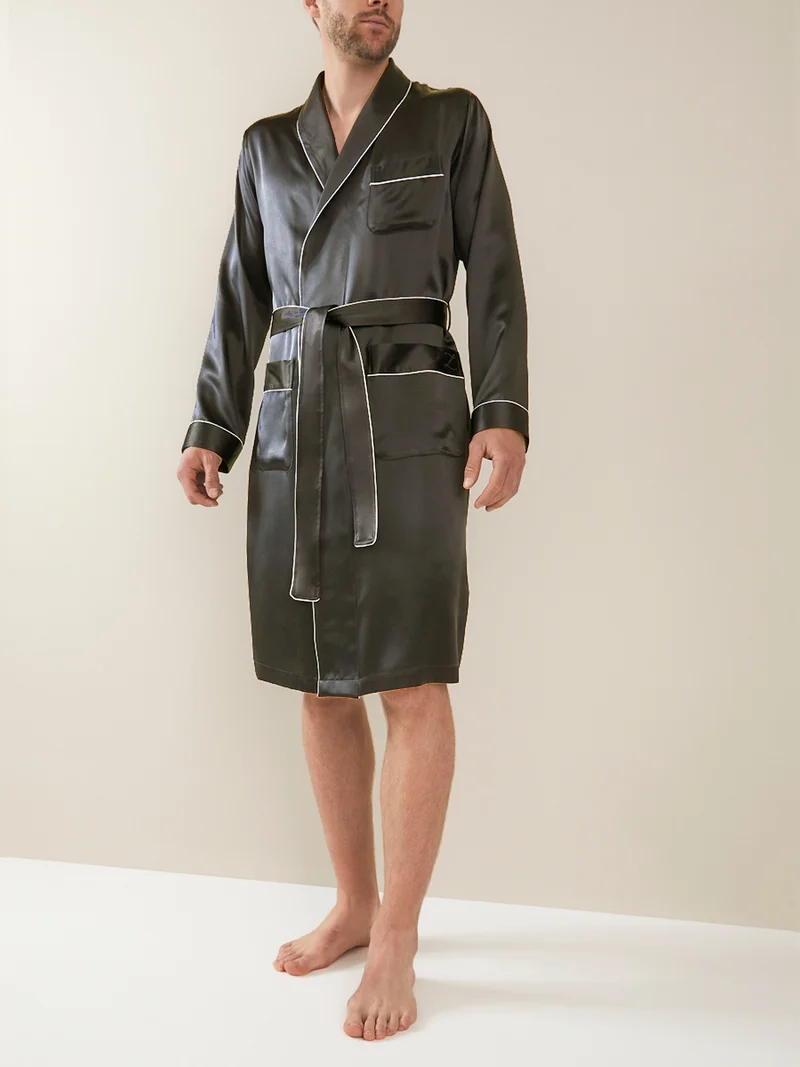 Morgenmantel, Robe Long, 6000 SILK NIGHTWEAR
