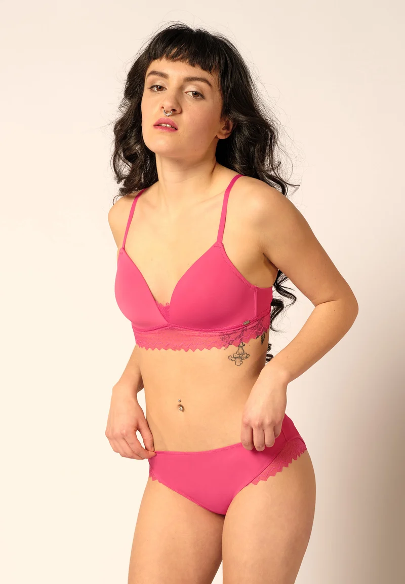 My Lace Padded triangle bra | pink topaz 080810-08S481