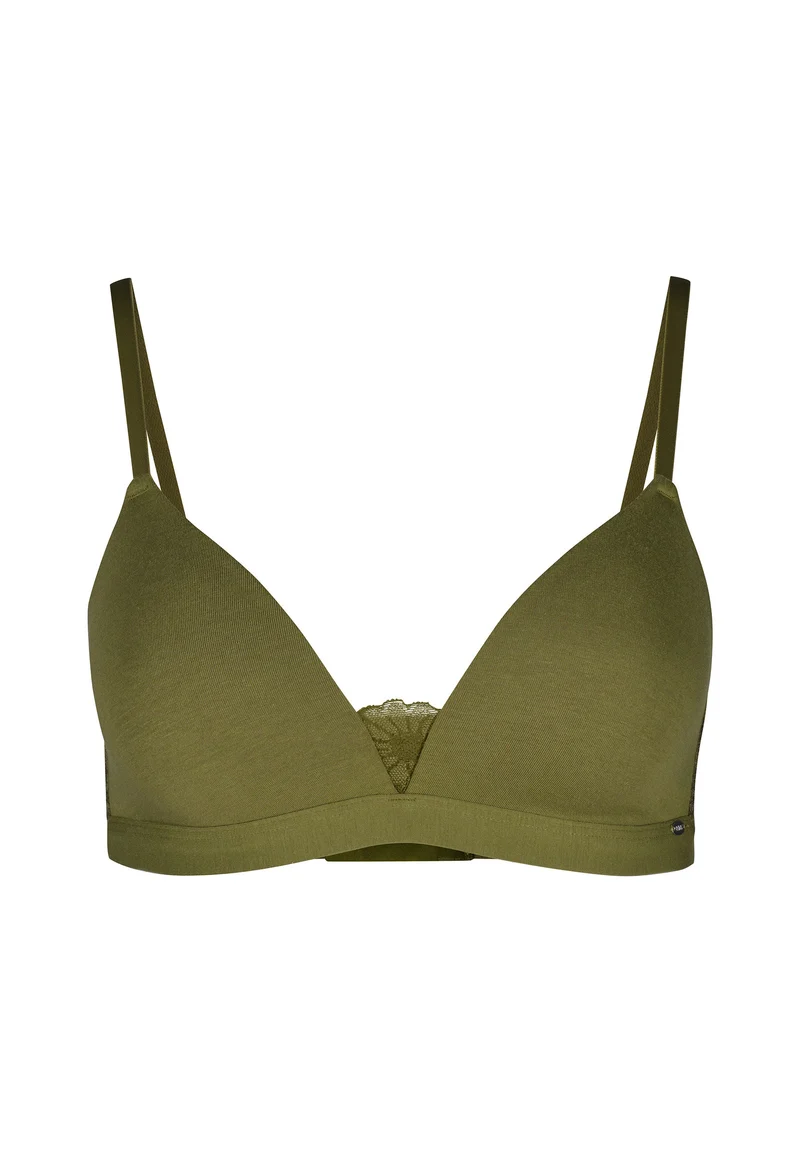 CottonLace Essentials Padded triangle bra | bay leaf 080599-08S475