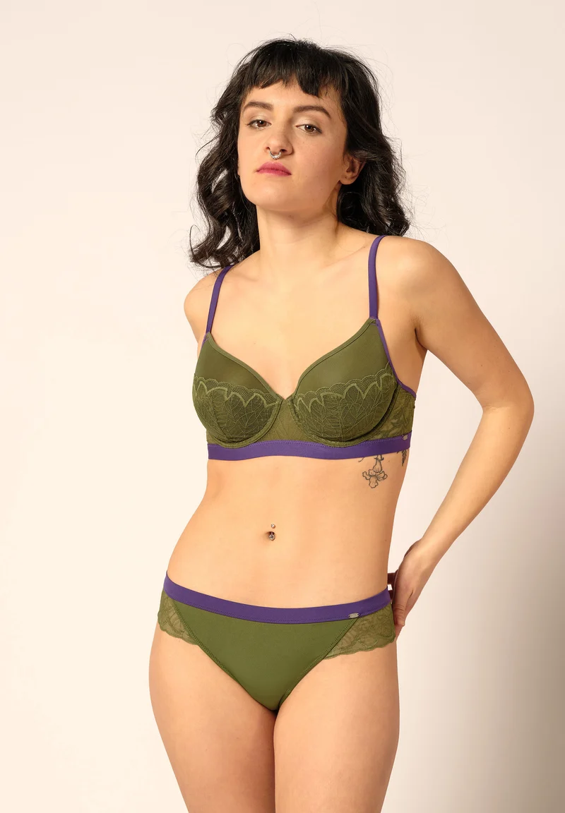 Lace Binding Spacer bra | bay leaf 080926-08S475