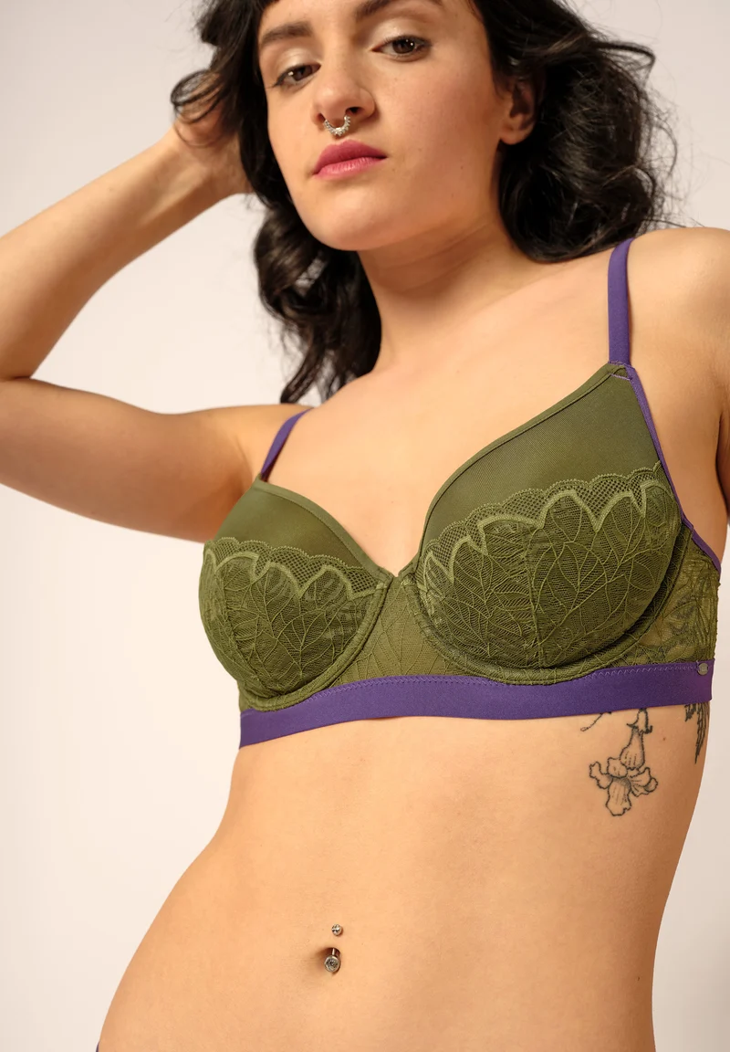 Lace Binding Spacer bra | bay leaf 080926-08S475