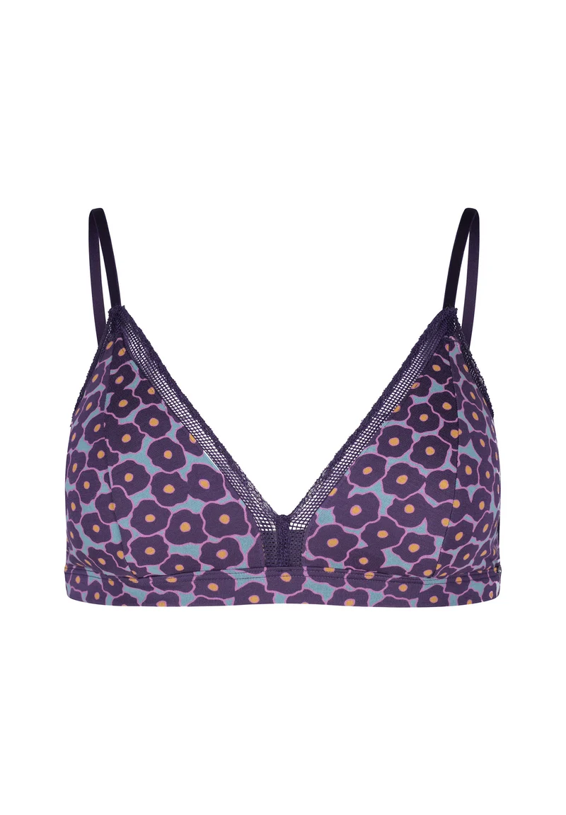 Bamboo Lace Print Soft bra remov. pads | lavender flowers 080938-08S472