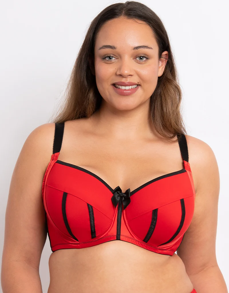 Parfait Charlotte Padded Balconette Bra Racing Red/Black