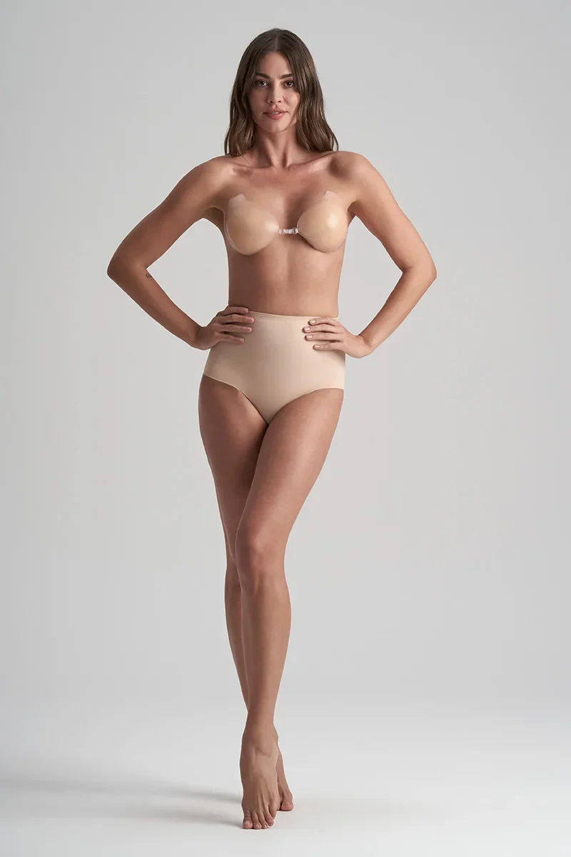 ByeBra - Push-up-BH mit Silikon-Cups, Beige
