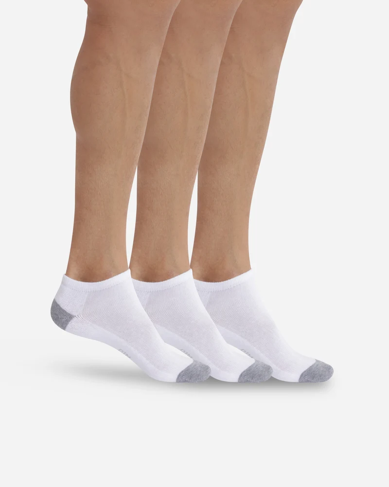 3er-Pack weiß/graue Herren-Sneakersocken - EcoDIM