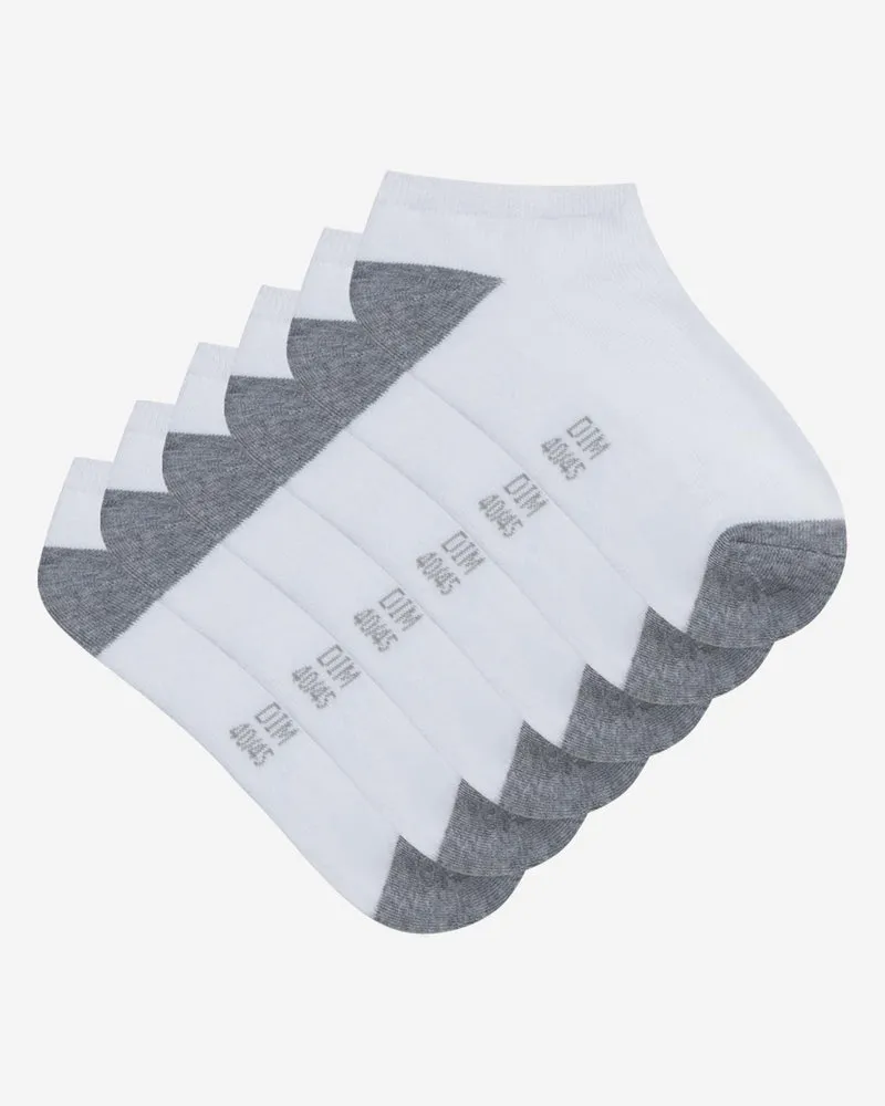 3er-Pack weiß/graue Herren-Sneakersocken - EcoDIM