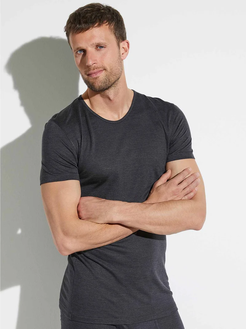 T-Shirt, kurzarm, 710 WOOL & SILK