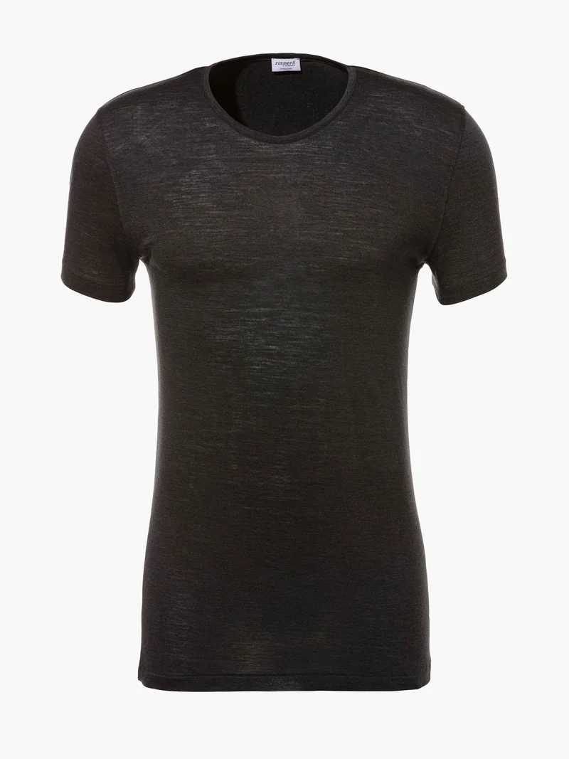 T-Shirt, kurzarm, 710 WOOL & SILK