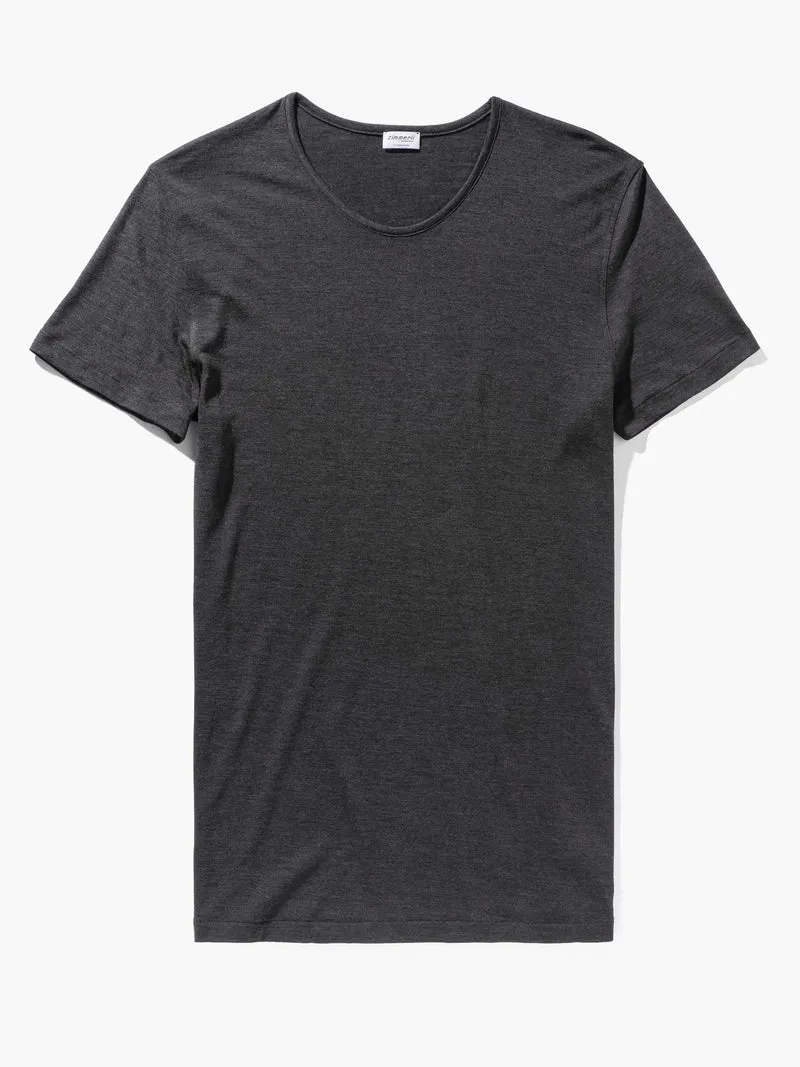 T-Shirt, kurzarm, 710 WOOL & SILK