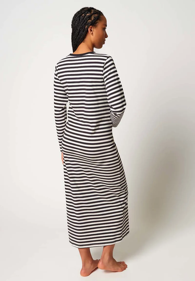 Night In Skiny 04 Sleepshirt long sleeve | yingyang stripes 086989-08S917