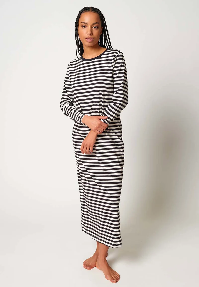 Night In Skiny 04 Sleepshirt long sleeve | yingyang stripes 086989-08S917