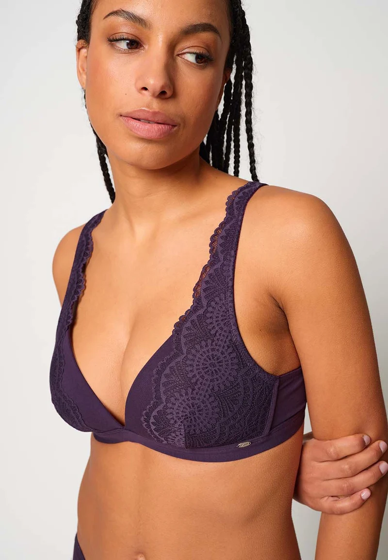 Cotton Ornaments Padded triangle bra | mysterioso 080931-08S927