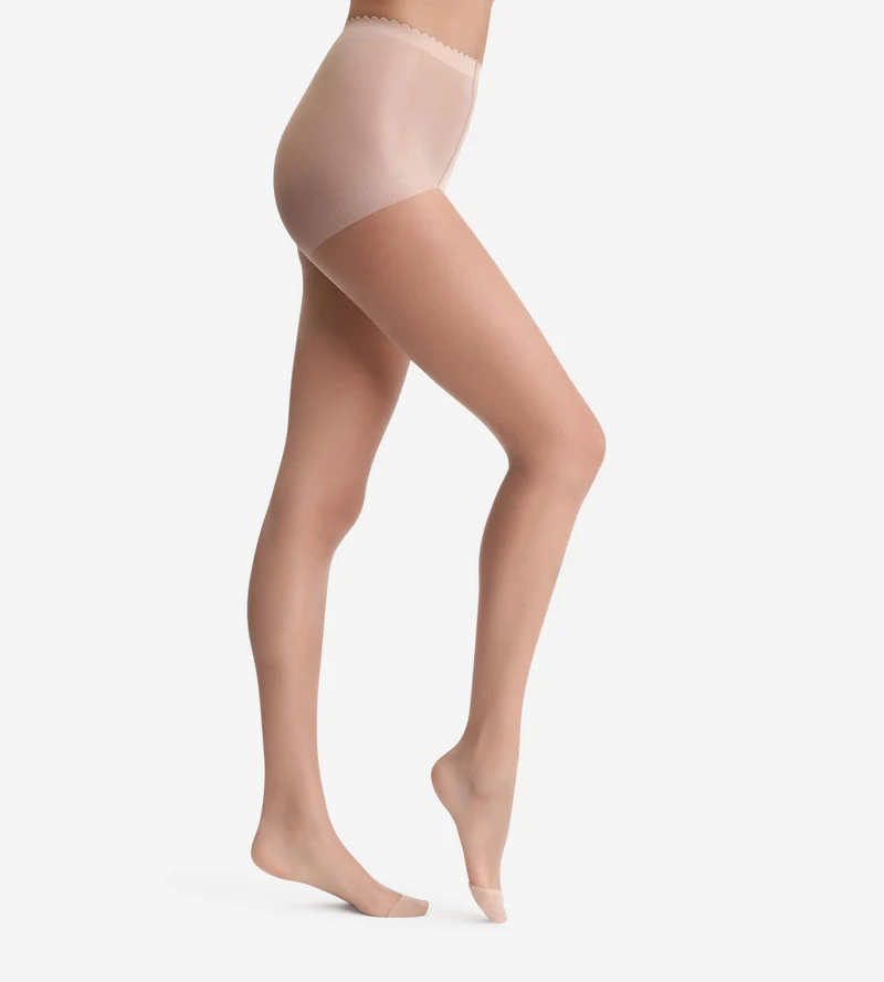 Beige transparente Strumpfhose mit Nude-Effekt 17D - Body Touch