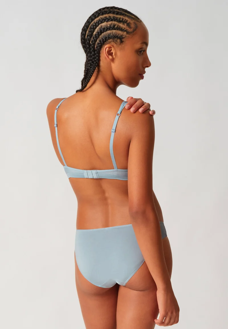 SKINY ADVANTAGE Cotton Stretch Padded triangle bra | sterling blue 087102-08A137