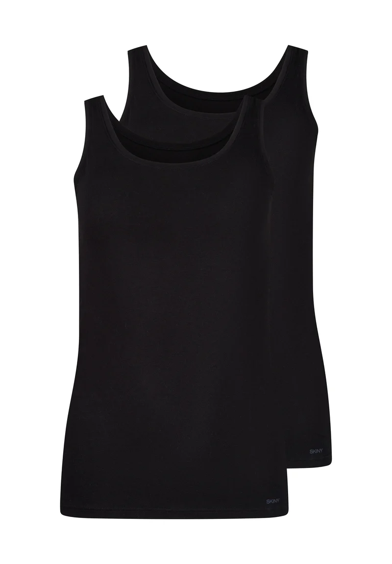 SKINY ADVANTAGE Cotton Stretch Tank top 2 pack | black 087098-087665