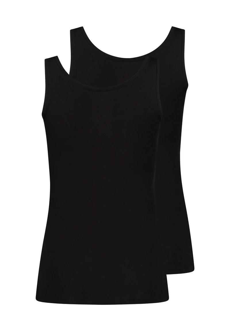SKINY ADVANTAGE Cotton Stretch Tank top 2 pack | black 087098-087665