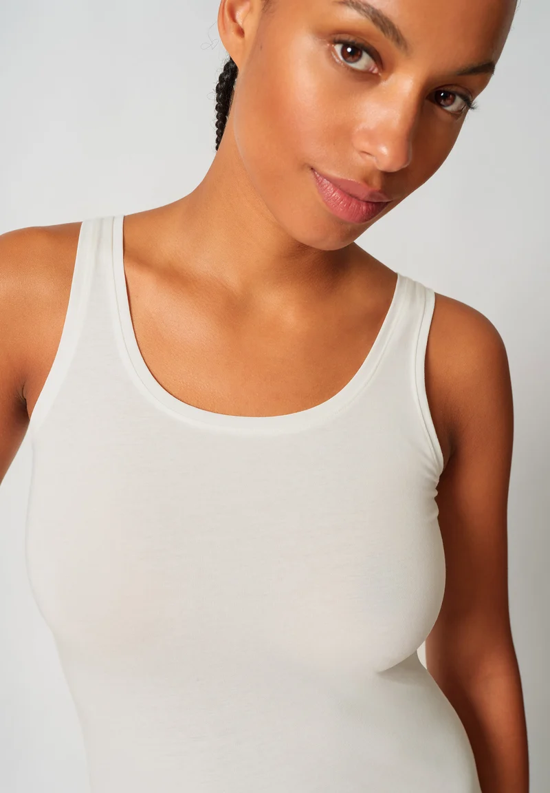 SKINY ADVANTAGE Cotton Stretch Tank top 2 pack | sterlingivory selection 087098-08A138