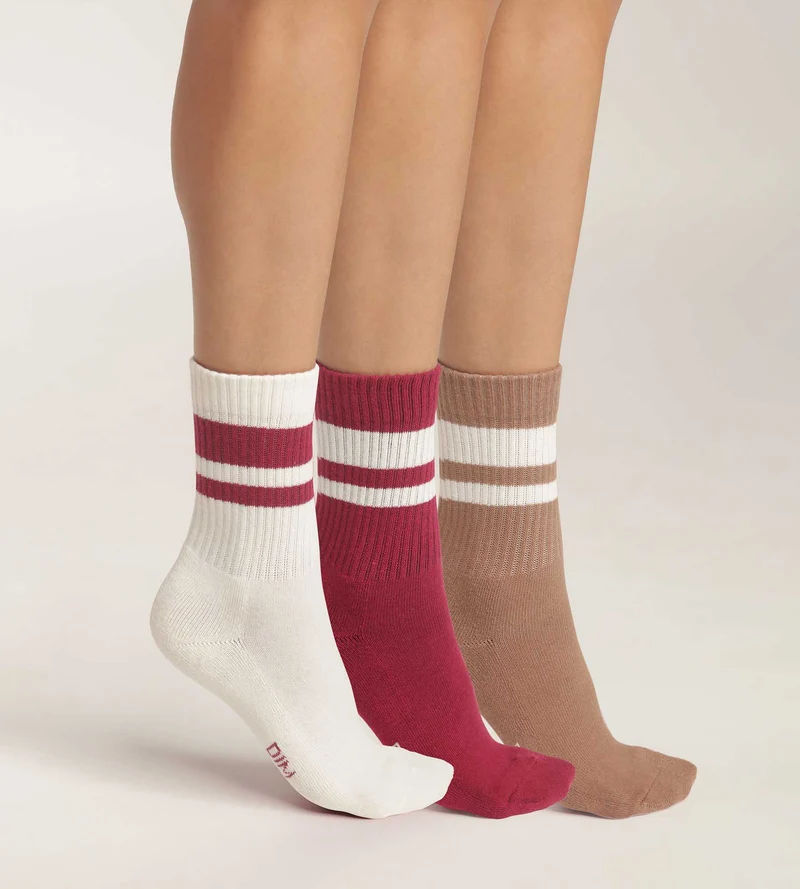 3er-Pack Socken aus Baumwolle Café – EcoDIM Sport