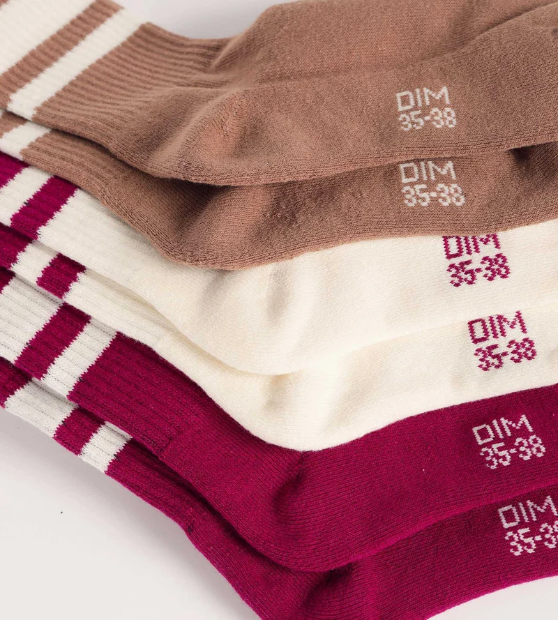 3er-Pack Socken aus Baumwolle Café – EcoDIM Sport