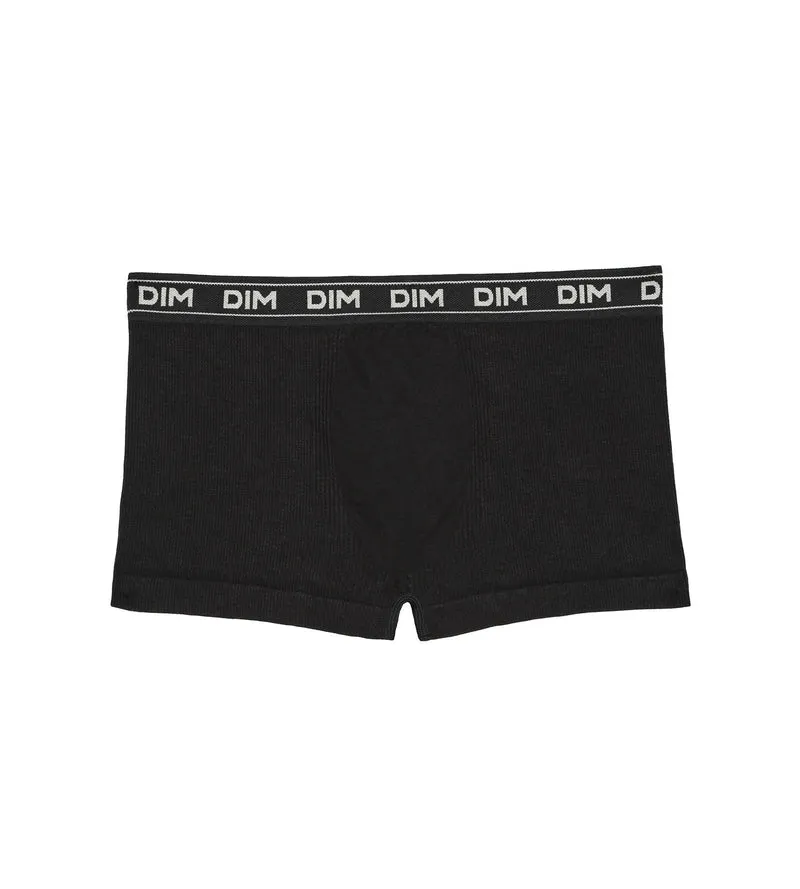 Schwarze Jungen-Boxershorts aus weichem Rippstrick - Icons