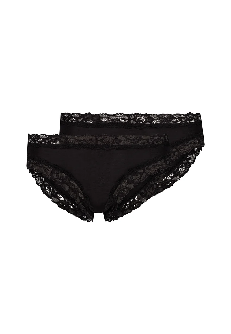 SKINY ADVANTAGE Modal Lace Bikini briefs 2 pack | black 087429-087665