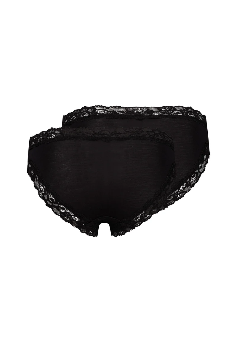 SKINY ADVANTAGE Modal Lace Bikini briefs 2 pack | black 087429-087665