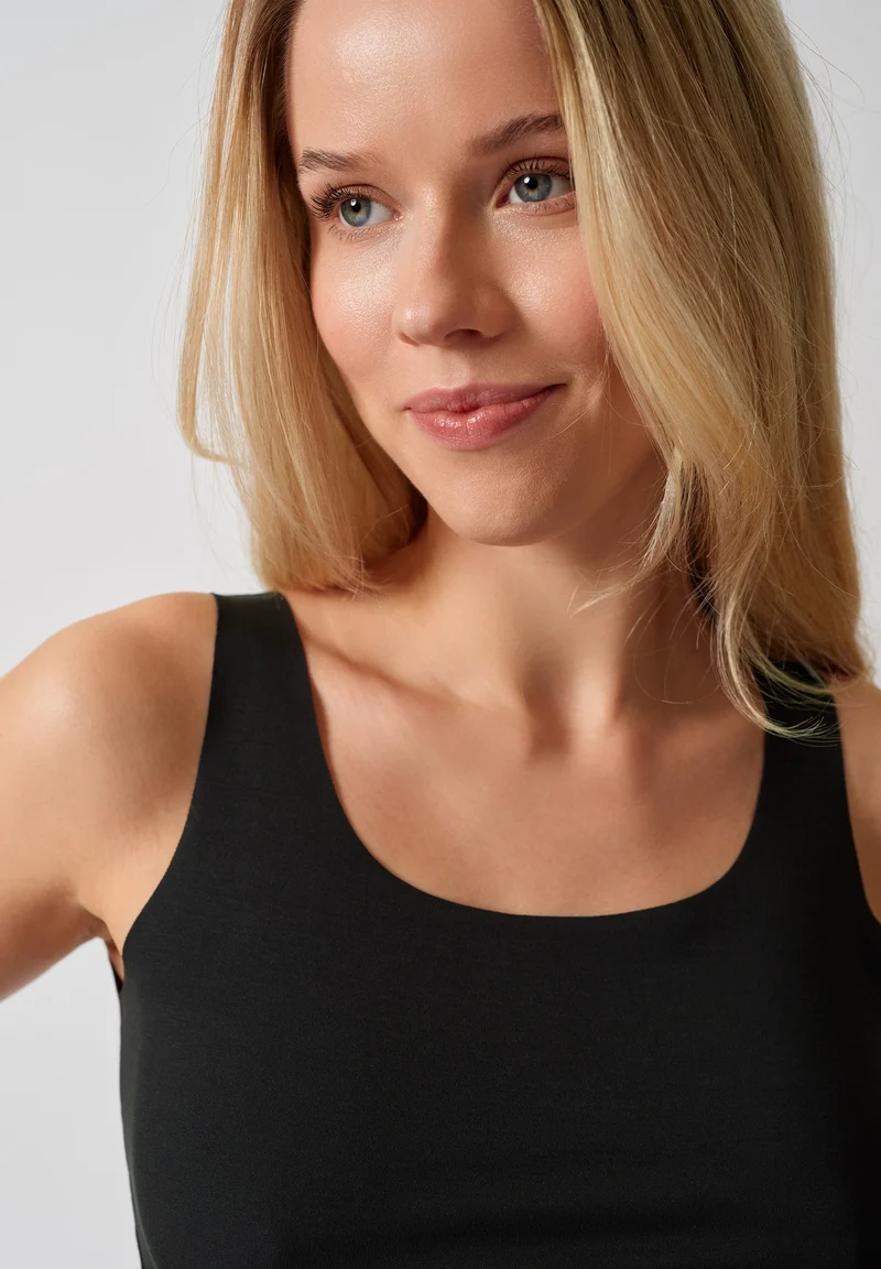 SKINY ADVANTAGE Modal Invisible Tank top | black 087422-087665