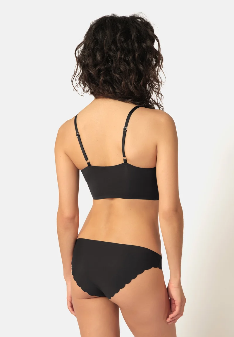 Micro Essentials Crop top remov. pads | black 084272-087665