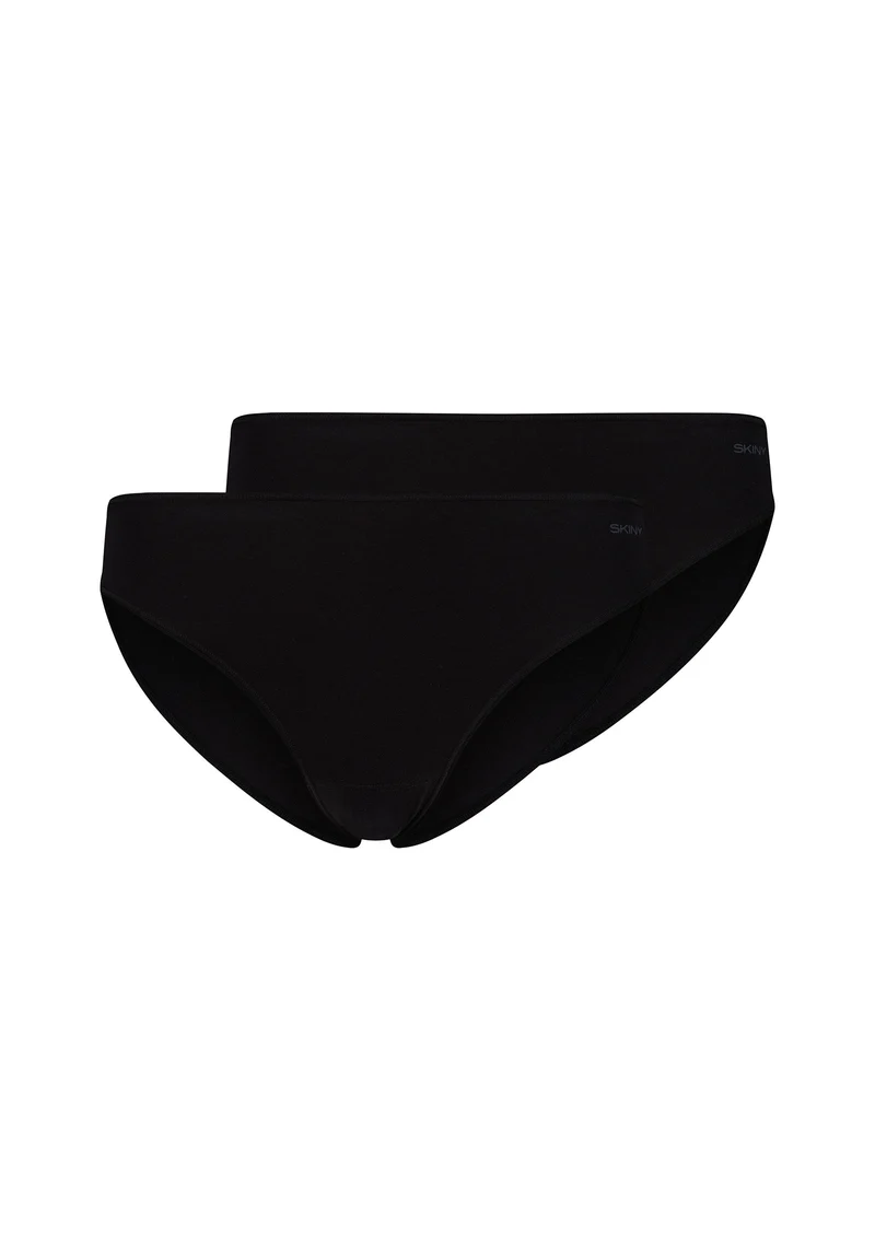 SKINY ADVANTAGE Cotton Stretch High leg briefs 2 pack | black 087085-087665