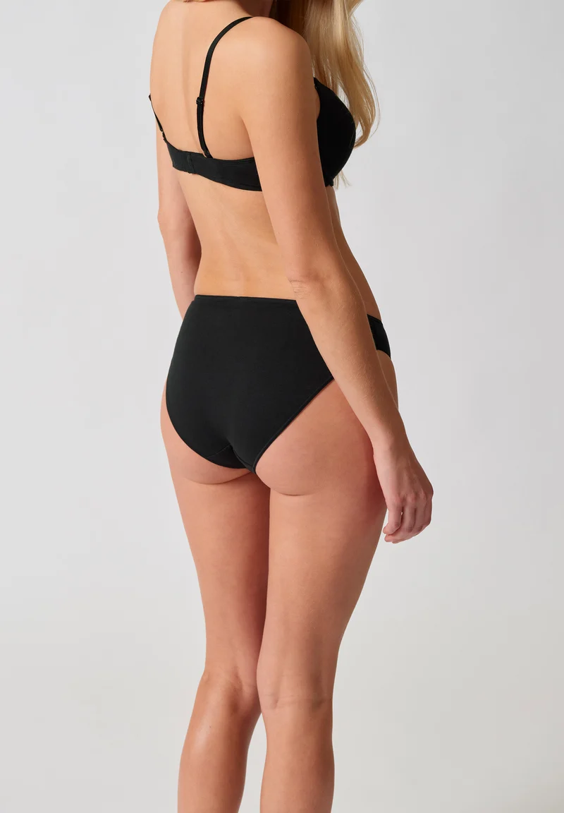 SKINY ADVANTAGE Cotton Stretch High leg briefs 2 pack | black 087085-087665