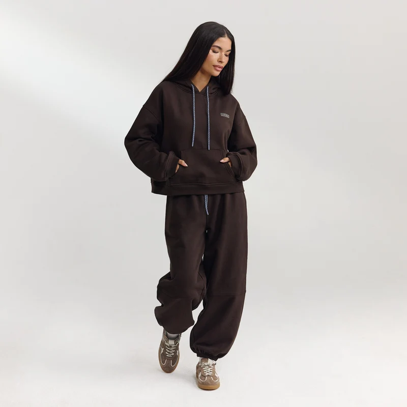 Oversized Hoodie - Dunkle Schokolade