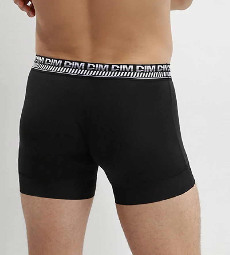 2er-Pack schwarze Boxershorts mit PowerGrip Beinabschluss - Stay & Fit