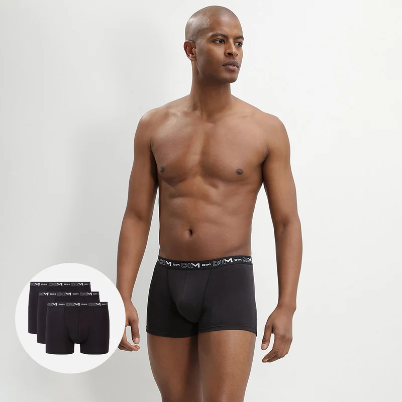 3er-Pack schwarze Boxershorts mit Logobund