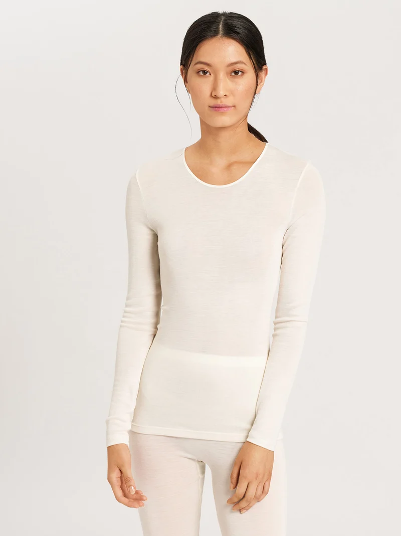 Shirt langarm, Rundhals WOOLEN SILK