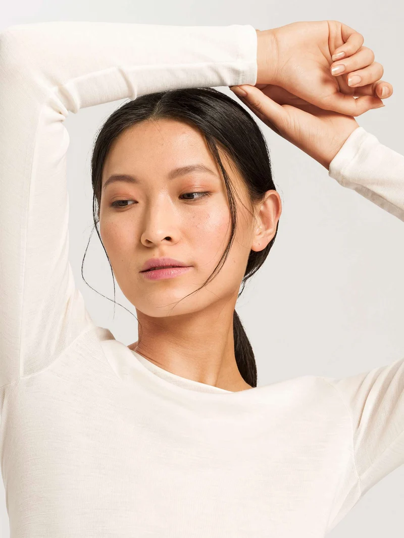 Shirt langarm, Rundhals WOOLEN SILK