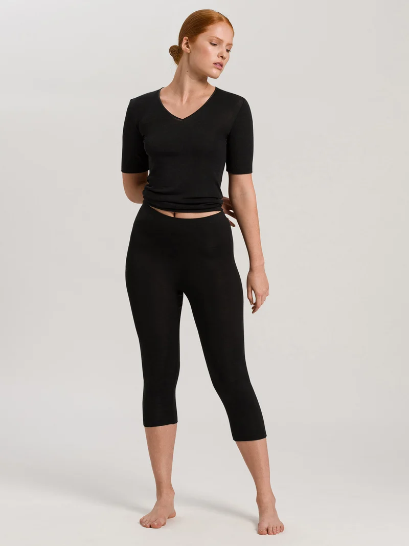 Shirt kurzarm (1/2-Arm), V-Neck, WOOLEN SILK