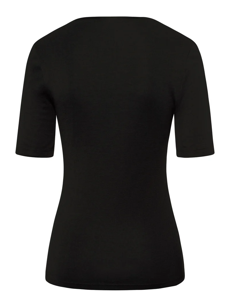 Shirt kurzarm (1/2-Arm), V-Neck, WOOLEN SILK