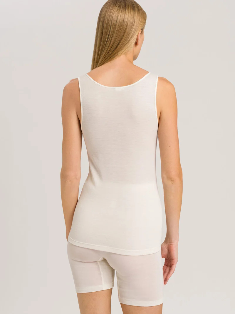 (Tank-)Top, V-Neck, WOOLEN SILK