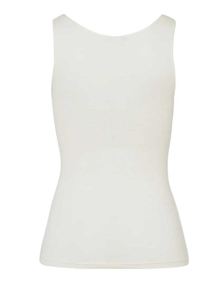 (Tank-)Top, V-Neck, WOOLEN SILK