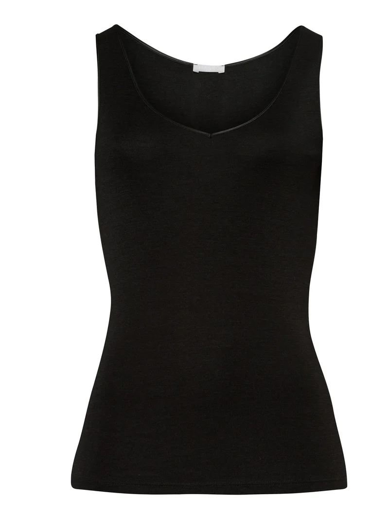 (Tank-)Top, V-Neck, WOOLEN SILK
