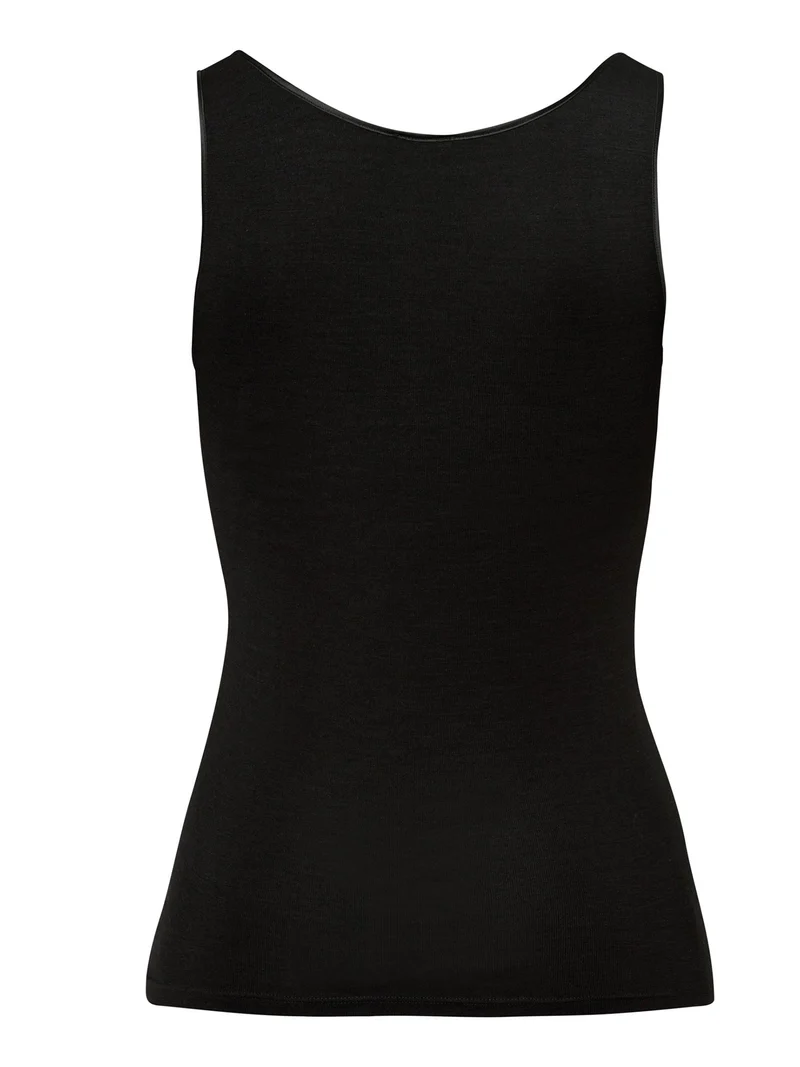 (Tank-)Top, V-Neck, WOOLEN SILK