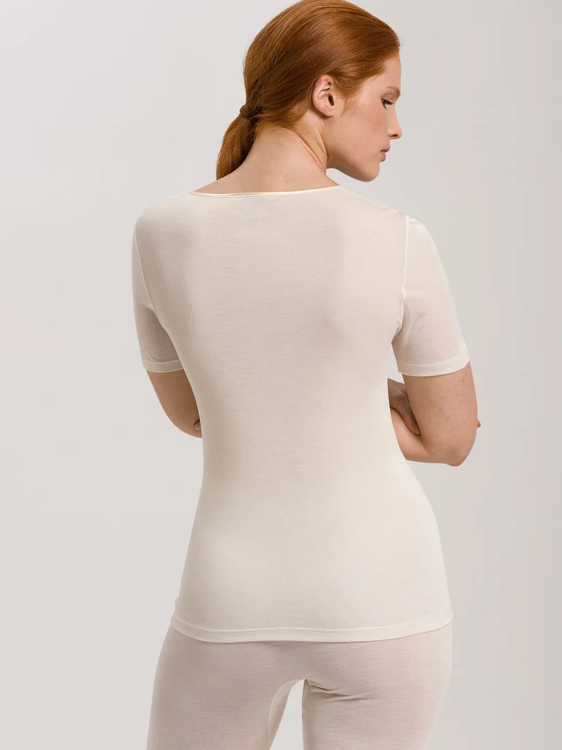 Shirt kurzarm, V-Neck, PURE SILK