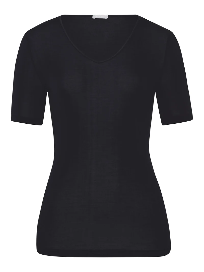 Shirt kurzarm, V-Neck, PURE SILK
