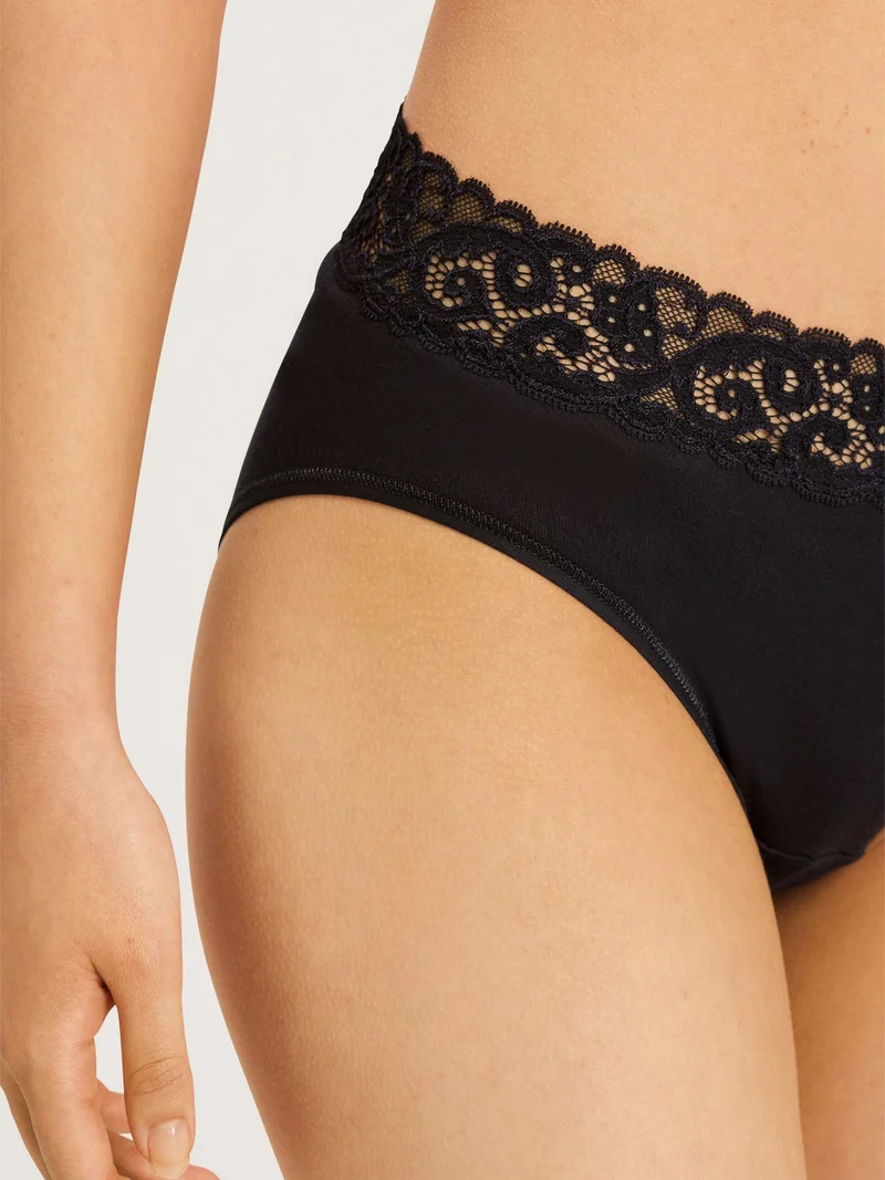 Midi Briefs, Midi Slip mit Spitzenbund MOMENTS