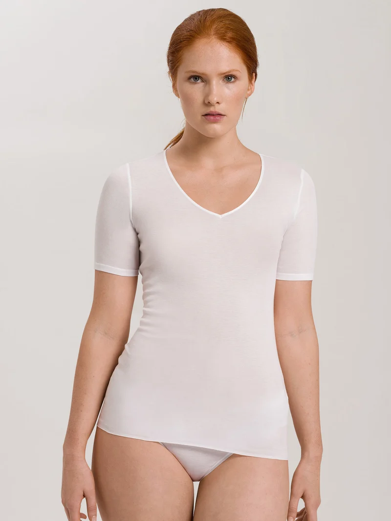 Shirt 1/2 Arm, V-Ausschnitt, COTTON SEAMLESS
